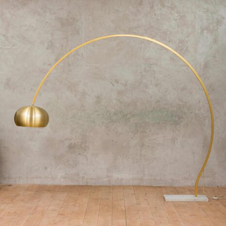 Arc mid-century lamp with Carrera marble base-1 Arc mid century lamp with Carrera marble base