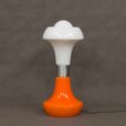 Big glass white and orange floor lamp