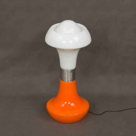 Big glass white and orange floor lamp-2 Big glass white and orange floor lamp