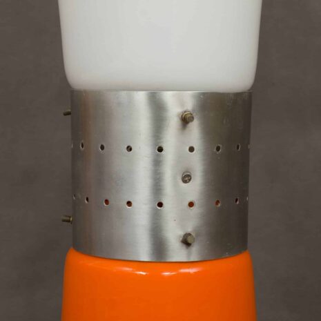 Big glass white and orange floor lamp-3 Big glass white and orange floor lamp