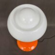 Big glass white and orange floor lamp