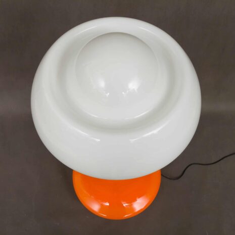 Big glass white and orange floor lamp-4 Big glass white and orange floor lamp