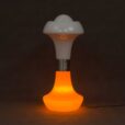 Big glass white and orange floor lamp