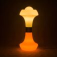 Big glass white and orange floor lamp