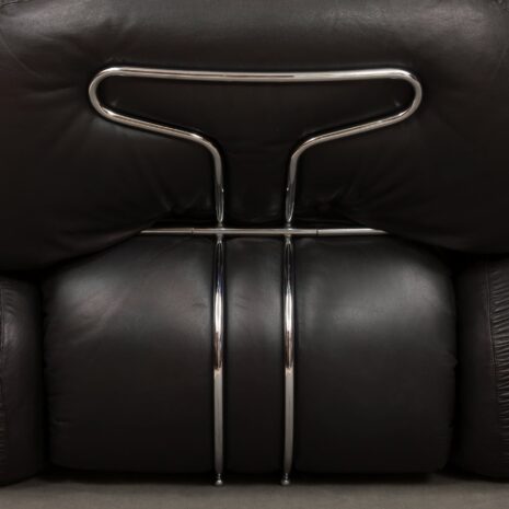 Cassina black leather lounge chairs-5 Cassina black leather lounge chairs