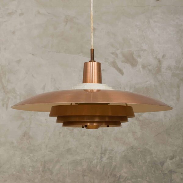 Danish copper mid century pendant lamp