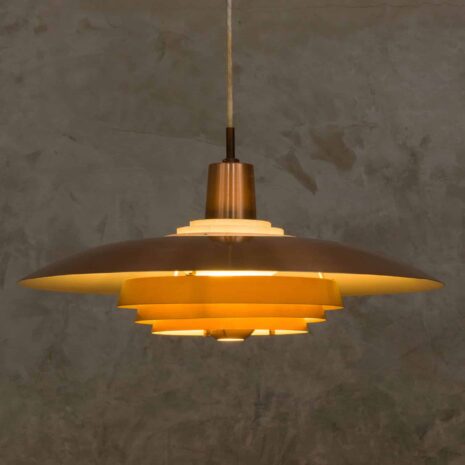 Danish copper mid-century pendant lamp-6 Danish copper mid century pendant lamp