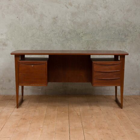 Danish mid-century modern two sided desk-2 Danish mid century modern two sided desk