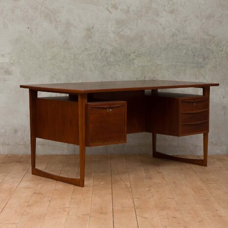 Danish mid-century modern two sided desk-4 Danish mid century modern two sided desk