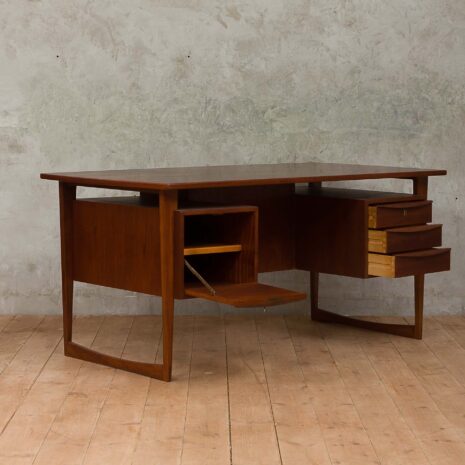 Danish mid-century modern two sided desk-5 Danish mid century modern two sided desk