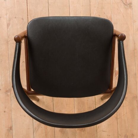 Danish rounded desk chair in teak-6 Danish rounded desk chair in teak
