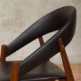 Danish rounded desk chair in teak