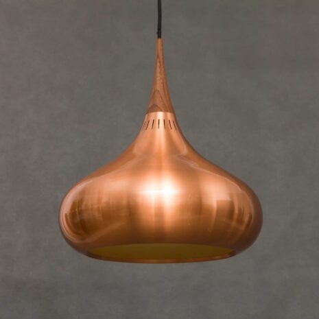 Fog and Morup brass pending with wooden cone-1 Fog and Morup brass pending with wooden cone