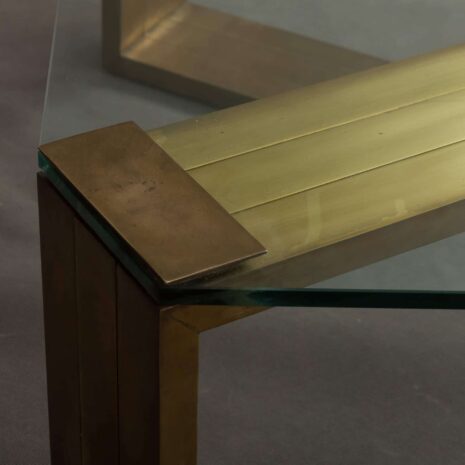 Glass and brass table-7 Glass and brass table