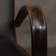 Halabala  black leather armchairs