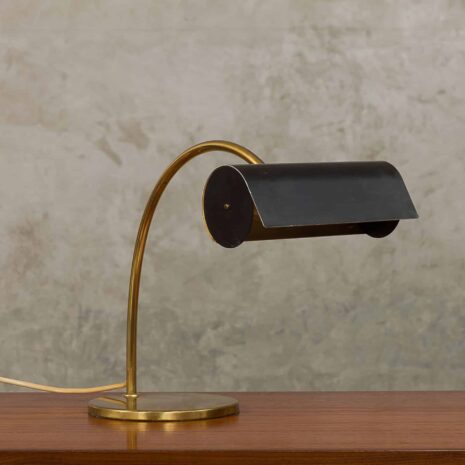 Italian balck bankers desk lamp from the s