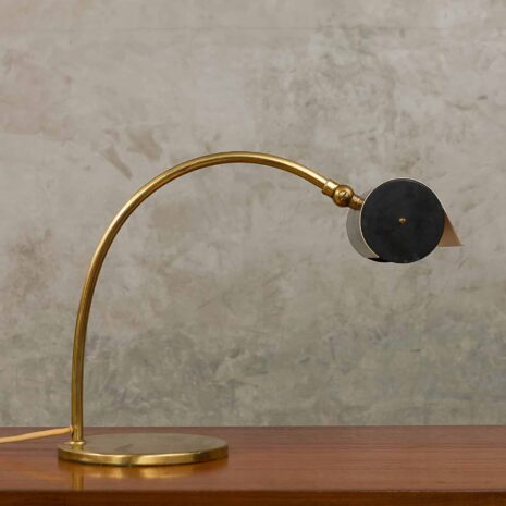 Italian balck - bankers - desk lamp from the 60s-2 Italian balck bankers desk lamp from the s