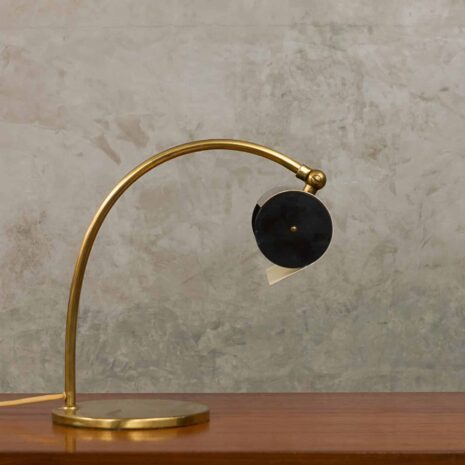Italian balck - bankers - desk lamp from the 60s-3 Italian balck bankers desk lamp from the s