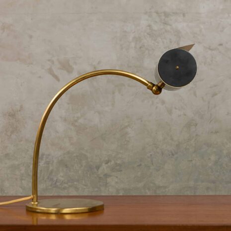 Italian balck - bankers - desk lamp from the 60s-4 Italian balck bankers desk lamp from the s