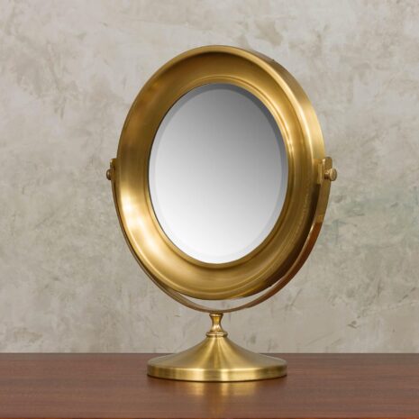 Italian brass vanity mirror from 70s-3 Italian brass vanity mirror from s