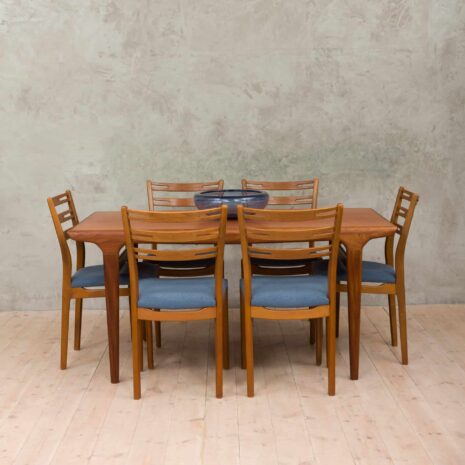 Table à rallonge en teck de Johannes Andersen-1 Table à rallonge en teck Johannes Andersen