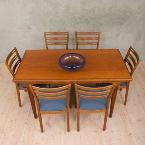 Table à rallonge en teck Johannes Andersen-2 Table à rallonge en teck Johannes Andersen