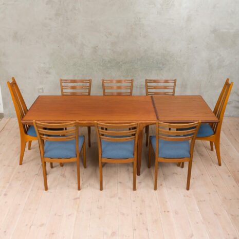 Table à rallonge en teck Johannes Andersen-4 Table à rallonge en teck Johannes Andersen