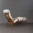 Lamino Lounge Chair by Yngve Ekström in sheepskin