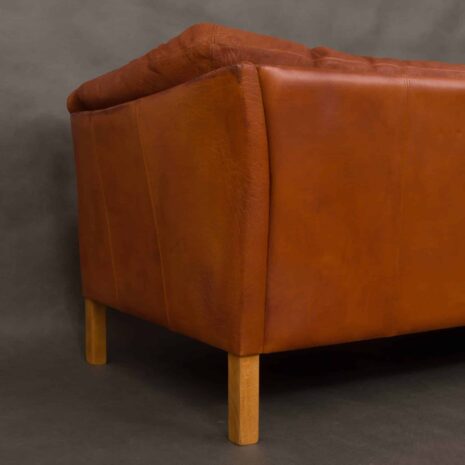 Mogens Hansen brown leather 2.5 sofa-10 Mogens Hansen brown leather
