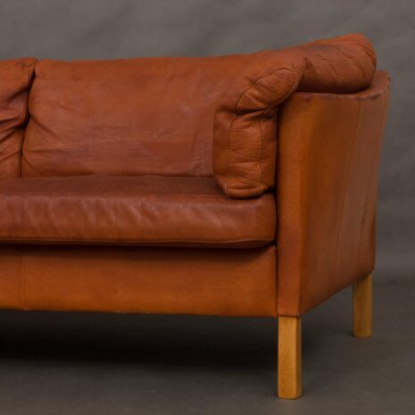 Mogens Hansen brown leather 2.5 sofa-17 Mogens Hansen brown leather