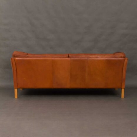 Mogens Hansen brown leather 2.5 sofa-6 Mogens Hansen brown leather