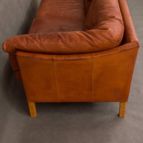 Mogens Hansen brown leather 2.5 sofa-7 Mogens Hansen brown leather