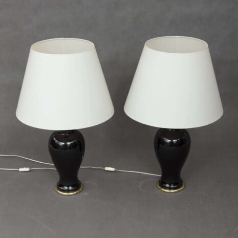 Pair of Italian ceramic table lamps-5 Paar italienische Keramik-Tischlampen