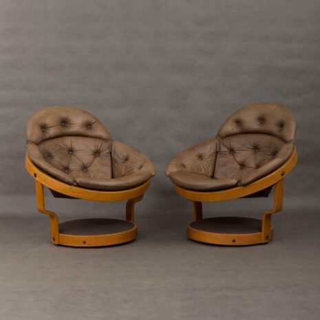 Pair of Oddmund Vad swivel chairs