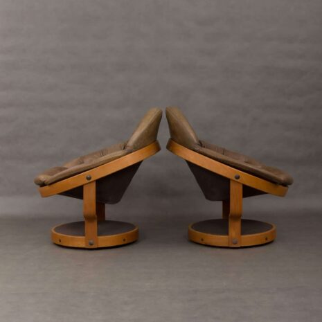 Pair of Oddmund Vad swivel chairs-4 Pair of Oddmund Vad swivel chairs