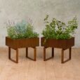 Pair of rosewood planters Kai Kristiansen for Salin Mobler s