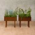 Pair of rosewood planters Kai Kristiansen for Salin Mobler s