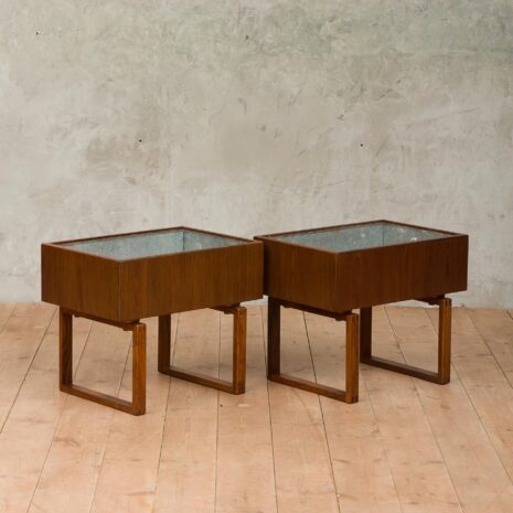Pair of rosewood planters Kai Kristiansen for Salin Mobler, 60s-5 Pair of rosewood planters Kai Kristiansen for Salin Mobler s