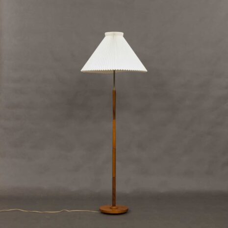 Rosewood floor lamp with Le Klint shade-1 Rosewood floor lamp with Le Klint shade