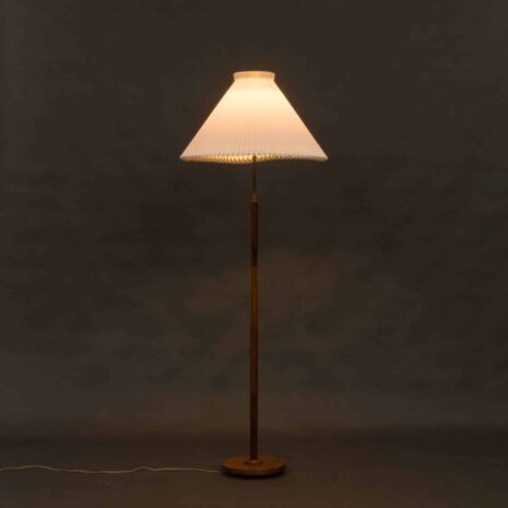 Rosewood floor lamp with Le Klint shade-2 Rosewood floor lamp with Le Klint shade