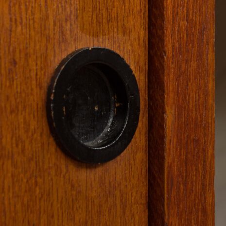 SELEX - SZAFKA ŚCIENNA Z DREWNA TEKOWEGO I METALU FIRMY INDUSTRIA MOBILI BAROVERO-17 SELEX TEAK AND METAL WALL UNIT BY INDUSTRIA MOBILI BAROVERO