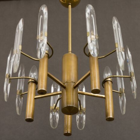 Lustre Sciolari en laiton et cristal-13 Sciolari brass and cristal chandelier