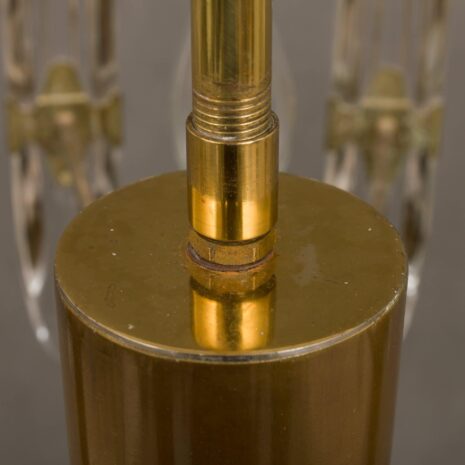 Sciolari brass and cristal chandelier-8 Sciolari brass and cristal chandelier