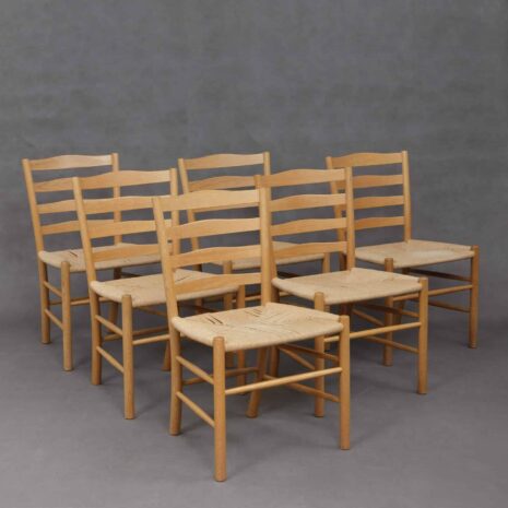 Set of 6 Kaare klint -Church -chairs-3 Set of Kaare klint Church chairs