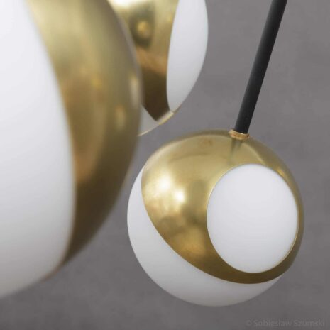 Stilnovo style brass chandelier-13 Stilnovo style brass chandelier