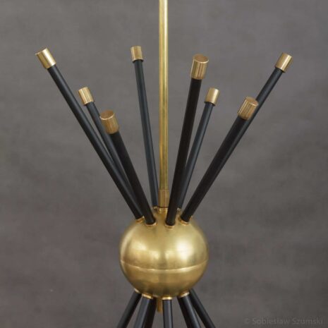 Stilnovo style brass chandelier-6 Stilnovo style brass chandelier