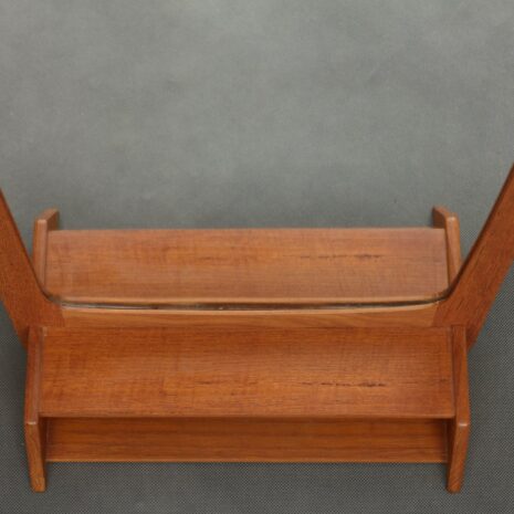 Lustro z drewna tekowego z małą półką, 1950-5 Teak Mirror with Small Shelf s