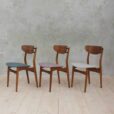 Three sculptural chairs in wool upholstery