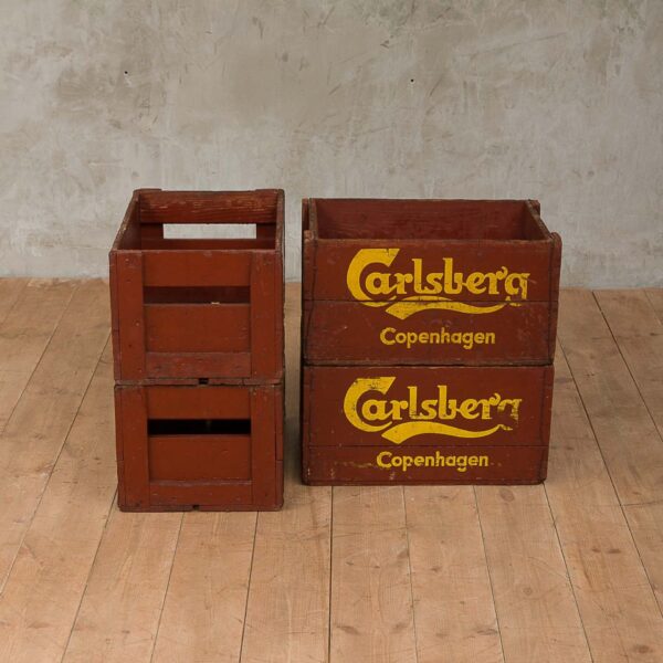 Vintage Carlsberg beer crates
