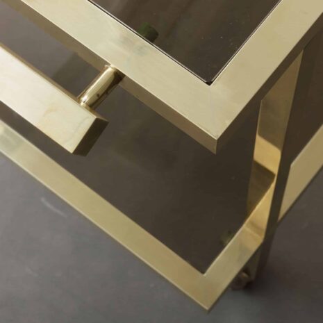 vintage-italian-polished-brass-bar-trolley (6) vintage italian polished brass bar trolley